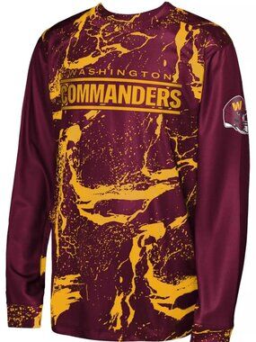 NFL Team Apparel Youth Washington Commanders Garnet 'In The Zone' Long Sleeve